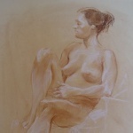 Bather, Conte and Pastel
