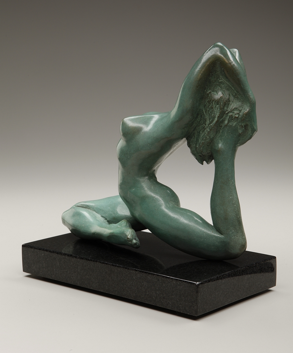 Yoga Pose, Bronze, 10x5x9