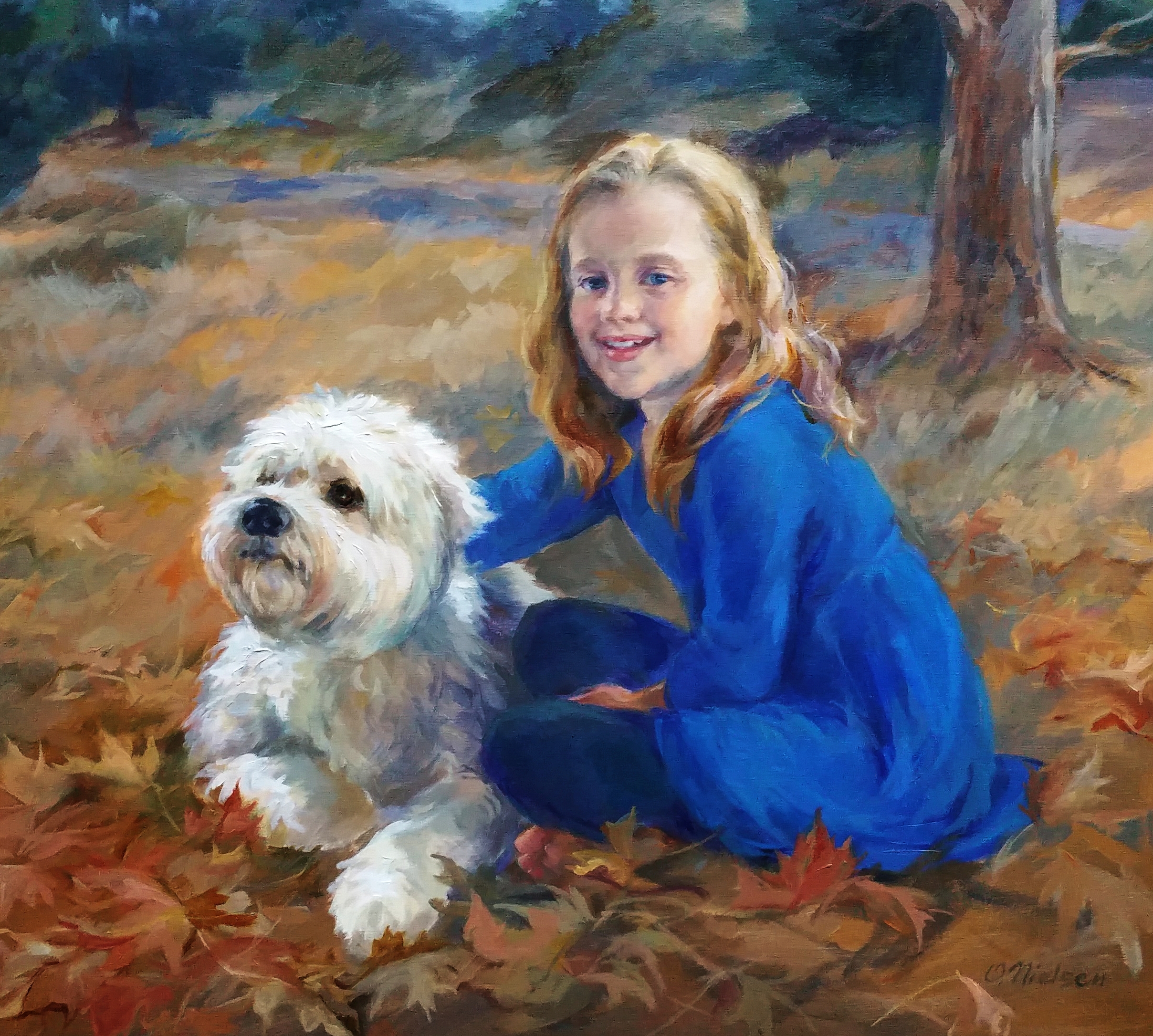 Louise and Lilly, Oil, 20 x 22